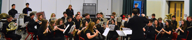 SU Wind Band practising larger